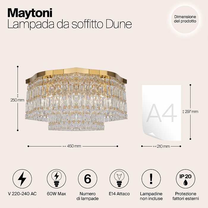 Светильник Maytoni DIA005CL-06G